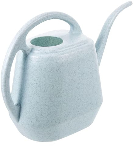 VALICLUD Regadera Grande de 4 litros para Jardín Regadera Recargable de Plástico Gris Blanco Boca Larga Maceta de Riego Doméstica para Suculentas y Flores Balcones Reutilizable