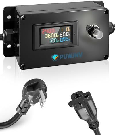 20A AC Power Meter, 250V N6-20P to N6-20R Outlet Energy Monitor, LCD Display Digital Multimeter Tester, Voltage Current Power Frequency Meter with Overload Protection