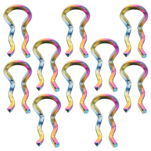 Housoutil 10pcs Titanium Alloy Disc Brake Pin Circlip Set for Mountain and Road Bikes, Enhanced Stability Retainer Clips, Outdoor Cycling Brake Caliper Screw Accessories