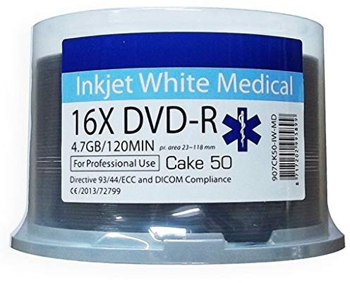 Traxdata RITEK DVD-R 4,7GB 16X Inkjet FF Printable Medical Cake*50