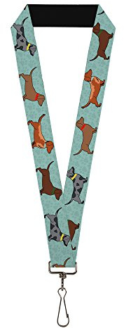 Buckle Down Herren Schlüsselanhänger Buckle-down Lanyard - Dachshund Dog