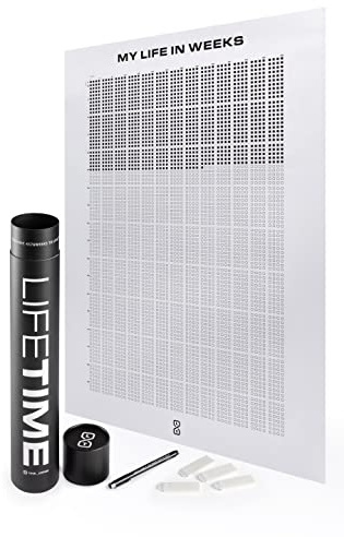 LifeTime™ 4K Weeks Poster 4000 Weeks Your Life in Weeks Wall Calendar - Classic Edition, Medium Size