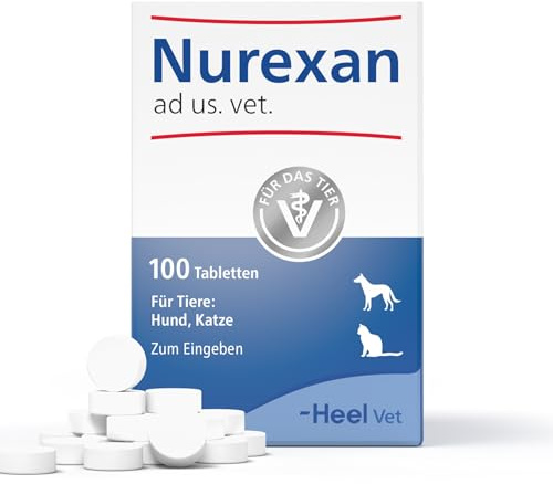 Nurexan ad us.vet 100 Tabletten, Nur die Ruhe | Natürliches Tierarzneimittel für Hunde und Katzen, Made in Germany, Unterstützung in belastenden Situationen!