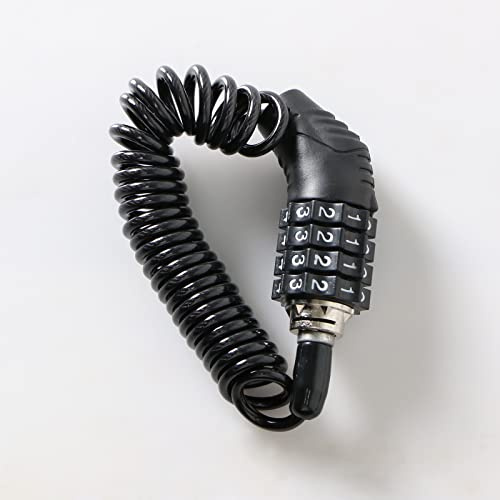 Bike Cable Lock, 4 Digit Combination Anti-Theft Portable Bicycle Lock,Hardened Steel Mini Bicycle Lock for Helmets, Bicycles, Luggage, Backpacks, Electric Scooter, Strollers etc.