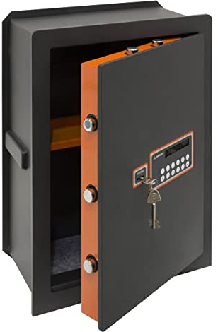 ARREGUI Plus C Tresor Sicherheitsstufe S2 | Tiefenverstellbarer Wandtresor mit Kl. A Zertifiziertem 2-Faktor-Sicherheitsschloss | Safe für Zuhause oder Gewerbe mit Code (40 L - 52 X 38,5 X 20/30 cm)
