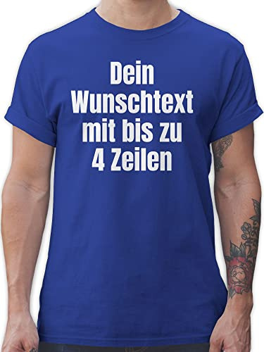 Geschenk mit Namen personalisiert by Shirtracer - T-Shirt Herren - Aufdruck selbst gestalten - Wunschtext I Eigener Text I Custom Text