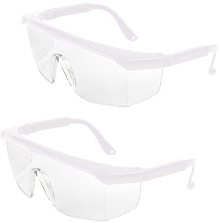 JUHONNZ Occhiali di Sicurezza,2 PCS Avvolgenti Occhiali Protettivi Antiappannamento Montature per Bambini Protezione Degli Occhi per Adulti Lenti Trasparenti per Attività all'aperto