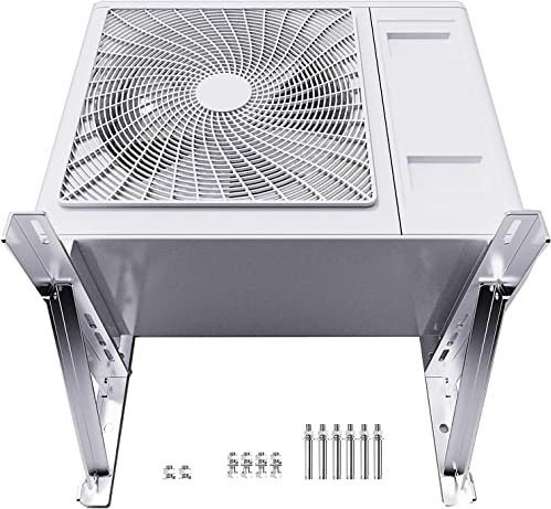 Support de Montage pour systèmes de Pompe à Chaleur de climatiseur Split sans Conduit à condenseur avec kit de Montage, Support de climatiseur Mural extérieur en Acier Inoxydable