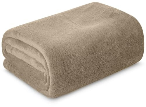 Wohndecke SIMPLE1 Decke Überwurf Klassische Musterlose Kuscheldecke 150x200 Warm Kuschelig (Beige)
