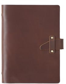 KISSKI·H Olvido Personalisiertes A7-Leder-Notizbuch, nachfüllbar, 6-Ringbuch, Reise-Notizbuch, gravierte Geschenke für Damen/Herren, Meeting/Business/Arbeit, personalisiert, Braun