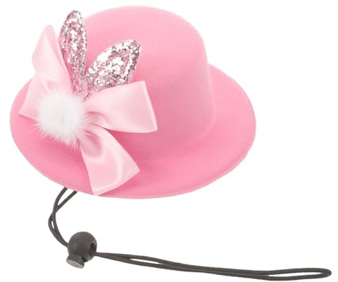 VOSAREA Pet Hat EasterPet Hat Rabbit Ear Easter Bonnet Adjustable Bunny Ear Dog Puppy (Pink)