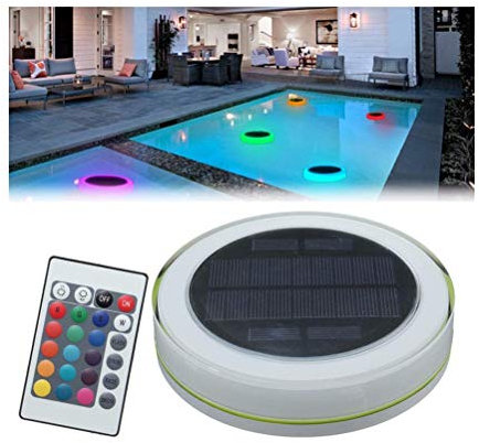 Schwimmende Solar-Pool-Lichter, Wasserdichtes LED-Pool-Zubehör, Schwimmende Dekorative Unterwasser-Pool-Lichter, Outdoor-Pool-Lichter, Pool, Teich, Garten, Spa (Sortierte