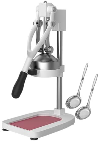 forplubossmmp Máquina Exprimidora Manual Comercial De Cítricos, Procesadora De Alimentos Y Exprimidor De Cítricos, Exprimidor De Naranjas con 2 Coladores Pequeños para Jugo De Sandía, Naranja,White