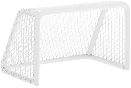 Alasum Miniature Soccer Goal Diy Desktop Toy, Stainless Steel Mini Football Net for Kids, Indoor/Outdoor Dollhouse Decoration, Fish Tank Accessory, 4.3 X 2.6 X 2.4 Inches