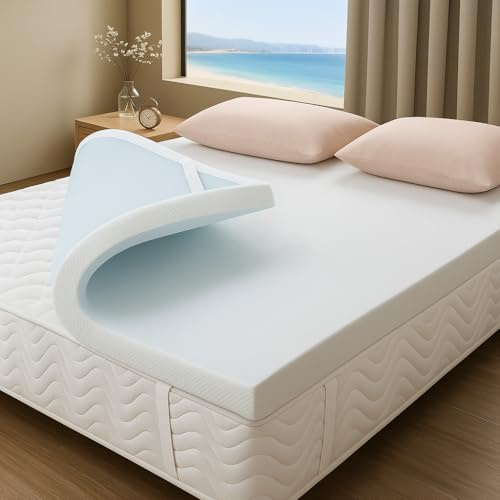 Surmatelas Viscoélastique Gel 180x190 cm | Épaisseur 7 cm | Noyau de Viscogel | Fabriqué en Espagne | Fraîcheur et Confort | Améliore Le Repos | Déhoussable et Lavable | Face été et Hiver | Oeko-TEX®