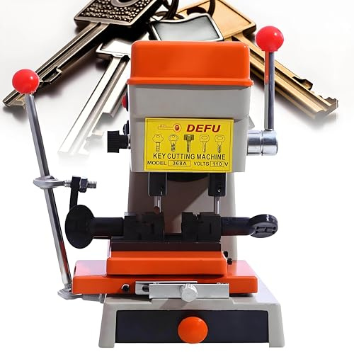 DUXMM Vertical Cutting Machine,Universal Key Copy Tool,Cutter Drill Machine 368A,Cutting Locksmith Equipment With Drilling Bits,for Key Making, for Door and Car Lock Key