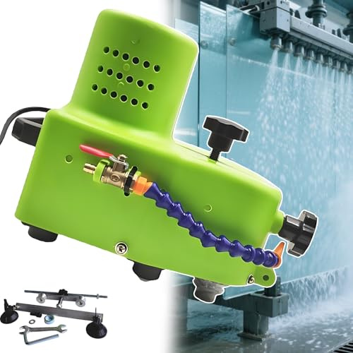 forplubossmmp Canteadora De Vidrio Eléctrica Profesional, 800 W De Potencia, 8000 RPM Velocidad, Diseño Compacto Rectificado Muela Diamante Bordes Rectos, Redondos Y Biselados 1-3 M/Min