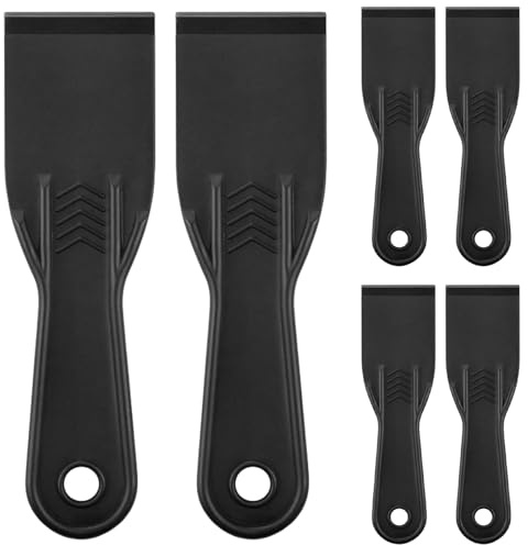 6 espátulas de plástico flexibles de 5 cm para reparación de paredes y yeso.