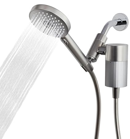 Sproos - Handheld Showerhead, High Performance Filtration System for Healthier Hair and Skin, Extra Long 70 Inch Hose, 3 Customized Spray Functions, 6 Colors (Moonlight, Shower Filter Set)