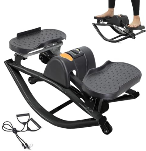 Rock Stepper Appareil d'entraînement – Appareil d'équilibre latéral pour jambes, fessiers, abdominaux | Plate-forme de balançoire de fitness compacte, appareil de construction de force nucléaire