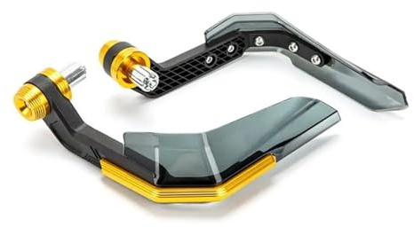 Protectores Manos Motocicleta Equipo Protección A Prueba Viento Protector Aluminio Motocicleta Guardamanos Parabrisas Mango Scooter Motocross(Oro)