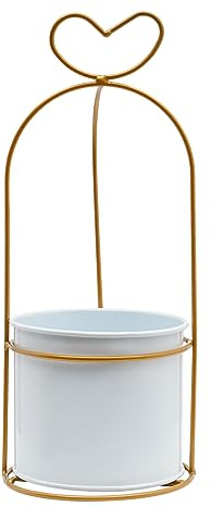 Dekorativa metallkorgar guld set om 10 blomkorgar geometriska bordsvaser