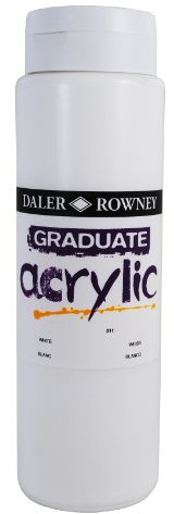 Daler-Rowney Graduate - Pintura acrílica (bote de 1 L), color blanco