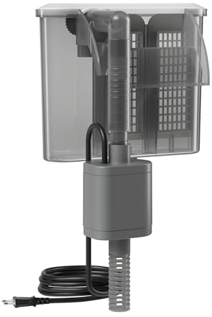 SunSun HBL-303 Hang on Filter Aquarium Anhängefilter 350l/h für Aquarien bis 40l, mit Filtermedien