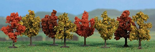 Heki 1141 Lot de 8 Arbres d'automne Multicolore Hauteur 4 cm