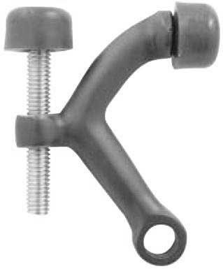 Emtek 2241 2-3/8 Height Solid Brass Hinge Pivot Stop, Flat Black