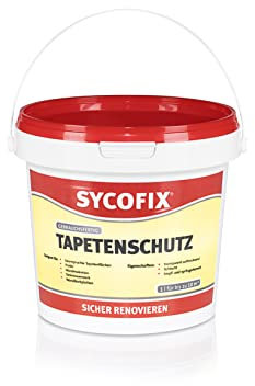 SYCOFIX Tapetenschutz Anstrichschutz, Elefantenhaut für Tapeten, Poster, Wandfarben, transparent, glänzend, 1 Liter, für bis zu 10 m²