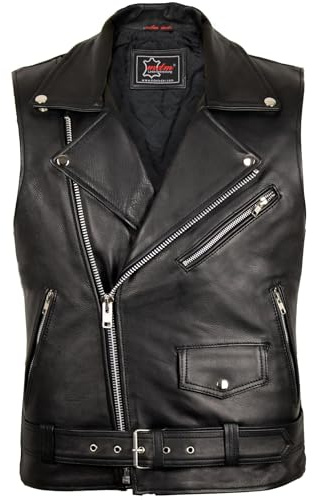 MDM Rocker Weste Lederweste Bikerweste Bike Motorradweste KUTTE