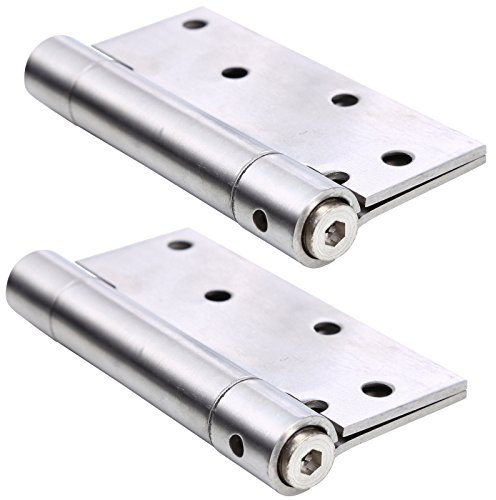 UHPPOTE 4 Pouces Charnière de Porte à Ressort Unique en Acier Inoxydable Fermé Automatiquement Confortable (Lot de 1 paire)