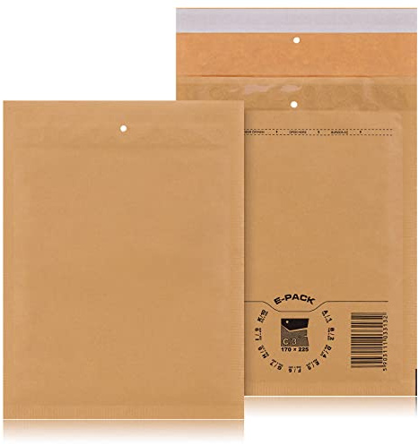C3 200 St. Luftpolstertaschen Versandtaschen E-PACK C/3 Braun 170×225 Luftpolsterumschlag