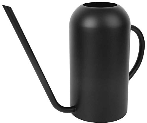 1,5L Gießkanne Schwarz mit Langem Ausguss, Gießkanne Zimmerpflanze, Edelstahl, Retro Design, für Garten Innenhof | Ideal für Zimmerpflanzen, Garten und Balkon, Ergonomischer Griff, Korrosionsbeständig, Langlebig, Leicht zu Reinigen