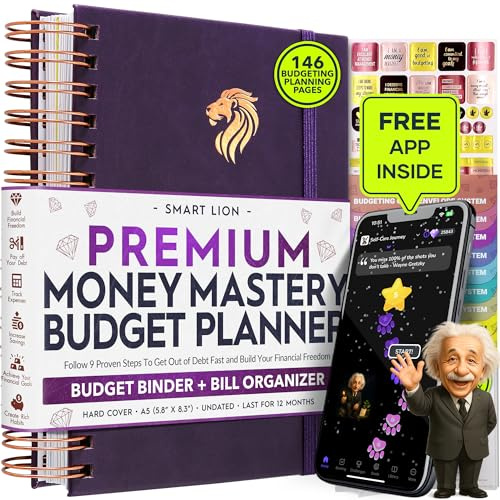 Finanzplaner & Monatsbudget Organizer – 12-Monats-Budgetbuch zur Geldverwaltung | Undatierter A5 Deluxe Budget-Planer mit Ausgaben-Tracker, Zielsetzung & Sparübersicht