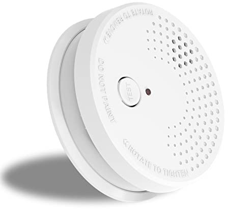 MHsons Optical/Photoelectric Smoke Detector, Fire Alarm, Smoke Alarm with LED Indicator; Test/Silence Button, 10 years Product Lifetime; 5 years Battery; Conforms to AS3786 and EN14604