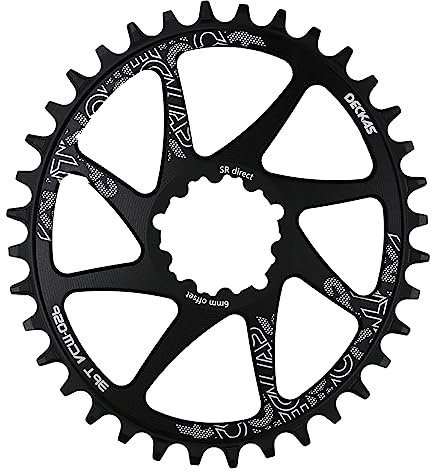DJC Fahrrad-Kettenblatt, Direktmontage, 6 mm, Offset-Kettenblatt für Sram GXP Interface Kurbelgarnitur, Aluminium, leicht, 30, 32, 34, 36, 38 Zähne (oval 30T)