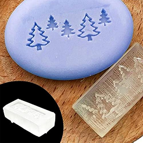 Seifenherstellung Acryl Stempel Weihnachten Serie Transparent Seifensiegel Stempel Festival Thema Handgemachte Seifen Herstellung Kapitel Klare Prägestempel für Ton Handwerk Seife Kartenherstellung