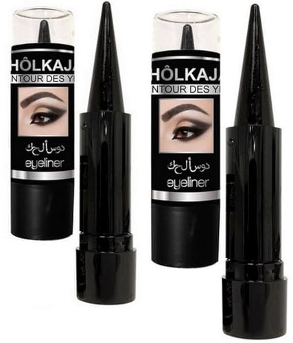 2 Eyeliner Kajal Nero Intenso – Kohl Occhi Look Profondo – Formula Morbida e Facile da Applicare