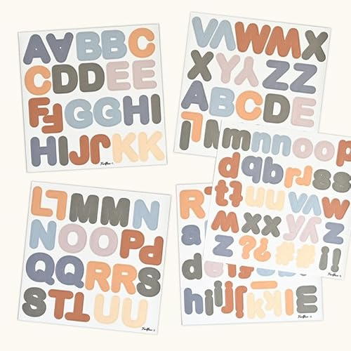 Ferflex - Pädagogisches magnetisches Spiel für Kinder - Magnetisches Alphabet, mehrfarbige Magnetbuchstaben - Für alle magnetischen Oberflächen geeignet - Kinderspiel ab 3 Jahren - 125 Magnete
