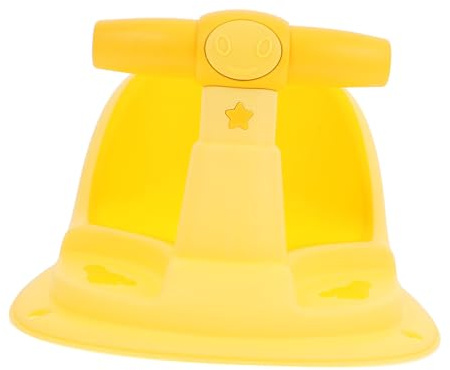 Babybadewannensitz für Kleinkinder, Ergonomischer Badesitz aus PP und Tpe | Weiche Materialien, Stabile Konstruktion, Vielseitiges Design, Gelbe Farbe