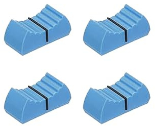 4Stück 24mmx12mmx11mm Fader oder Schieberegler, Konsolenmischer Schieberegler Fader Knöpfe Ersatz für Potentiometer Faderknöpfe (Blau)