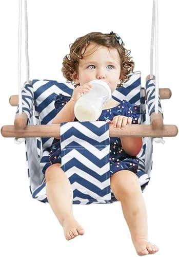 HYGRAD Outdoor Baby Swing Seat Infant Rope Swing Enclosed Swing Climbing Activities Fun Outdoor Kids Play Childrens Garden Play Equipment (Baby Swing Seat)