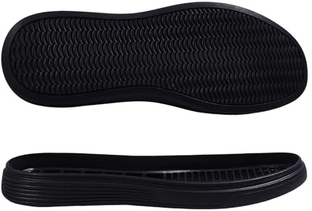 CHGCRAFT Suelas de goma de repuesto para zapatos de bricolaje, 1 par de suela de goma completa negra, resistente al desgaste, suela elevada para zapatos de trabajo y botas, 40 EU