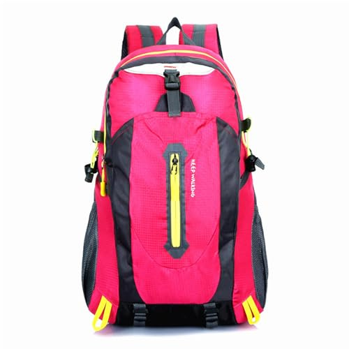 PORRASSO Zaino da Trekking Zaino Impermeabile 25L Zaini Hiking Backpack per Donna Uomo Campeggio Arrampicata Viaggio Sport Rosso Rosa