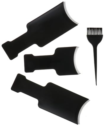 CIYODO Haarfärbeset 4 Stück Professional Pinsel Und Färbebrett Für Strähnchen Und Blondierung Stabiler Griff Geeignet Für Salon Und Heimgebrauch