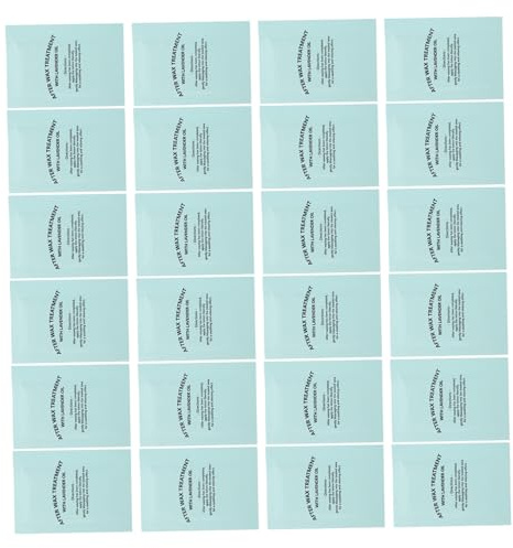 DEARMAMY 50pièces Lingettes Après-épilation à Huile Éliminateurs de Résidus de Cire Soin Apaisant pour Peau Lingettes Démaquillantes Portables