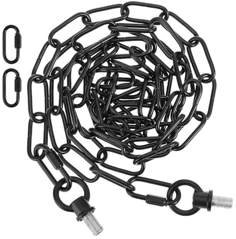 TOYANDONA Kit Catena Nero per Lampadario Catena Decorativa in Ferro Regolabile Accessori di Installazione per Ristoranti e Hotel di Design Unico