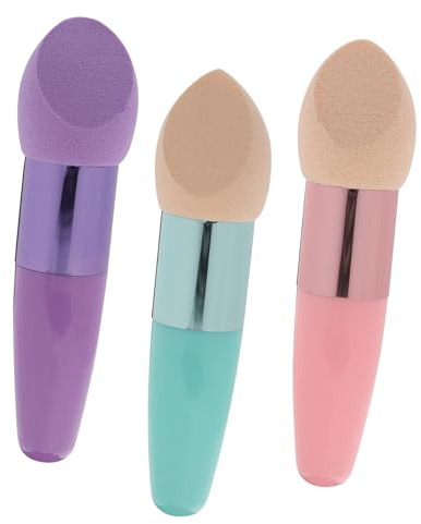 Alipis Spugna Trucco Make Up 3 Pezzi Rosso in Spugna per Applicazione Asciutta e Bagnata, per Fondotinta e Cipria, per Uso Professionale e Fai da Te Colore Casuale